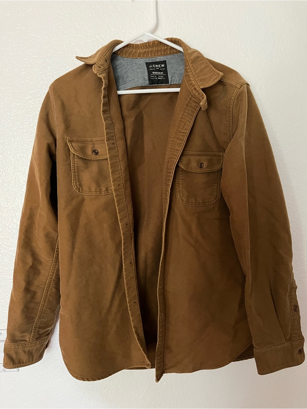 J. Crew Brown Button-Front Work Shirt